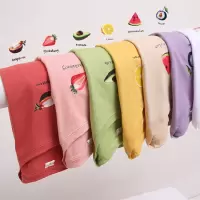 七色 糖果色水果印花夏装韩国短袖T恤女宽松学生女式上衣女装