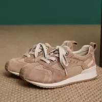 头层牛皮复古运动休闲鞋单鞋2025春夏新款真皮软底阿甘鞋老爹鞋子