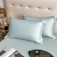 100支天丝枕套北欧纯色枕头套一对家用单人枕芯套南通48*74cm