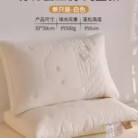A类全棉蚕丝枕头枕芯睡眠护颈专用单人家用学生宿舍枕头芯一对装