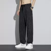 2025新款冰丝垂感休闲裤男士夏季薄款速干九分裤宽松