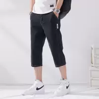 冰丝牛仔短裤男士夏季薄款宽松休闲七分直筒中裤