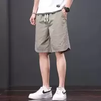 夏季五分裤宽松舒适百搭休闲港风休闲裤男运动美式速干男