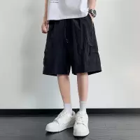 夏季休闲短裤男冰丝透气速干薄款宽松炸街运动跑步五分裤