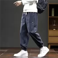 春秋款休闲裤男工装口袋束脚长裤运动裤百搭针织卫裤