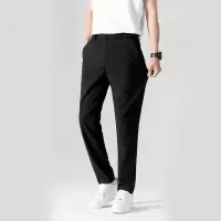 男裤夏季新款商务休闲裤弹力西装裤直筒坠感长裤
