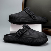 2025年新款包头半拖休闲舒适透气纯色时尚平跟百搭日常男款拖鞋