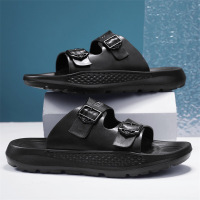 夏季个性男士搭扣经典时尚简约拖鞋透气休闲户外一脚蹬懒人鞋