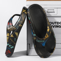 夏季新款EVA轻便简约百搭平底男士拖鞋沙滩夹脚透气露趾人字拖鞋