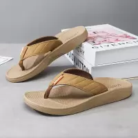 春夏季新款EVA轻便简约百搭平底男士拖鞋沙滩透气露趾人字拖鞋