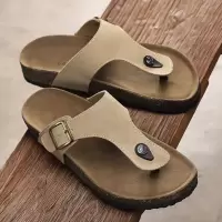 春夏季新款EVA轻便简约百搭平底男士拖鞋沙滩透气露趾人字拖鞋