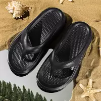 春夏季新款EVA轻便简约百搭平底男士拖鞋沙滩透气露趾人字拖鞋