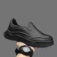 男士新款舒适潮流时尚日常轻便休闲圆头纯色透气包头男款拖鞋