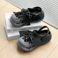 5.0踩屎感时装女士凉鞋夏季EVA厚底增高透气防滑大码花园女拖鞋