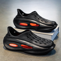 夏季新款5.0踩屎感洞洞鞋厚底增高透气舒适防滑户外沙滩时尚男鞋