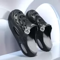 春夏季居家休闲懒人透气多色平底洞洞鞋舒适沙滩外穿男士懒人鞋