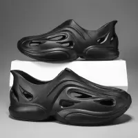 椰子洞洞鞋男款踩屎感软厚底4.0包头小众科技感时尚潮流男拖潮鞋