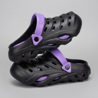 男士春夏季潮流时尚日常休闲圆头经典洞洞鞋透气包头男款洞洞鞋