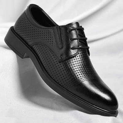 凉皮鞋男夏季男鞋凉鞋夏季系带正装凉鞋SJ6607-1