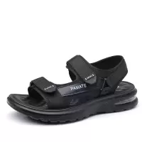 休闲凉鞋男潮2025夏季新款男士时尚增高气垫沙滩鞋魔术贴凉拖男鞋