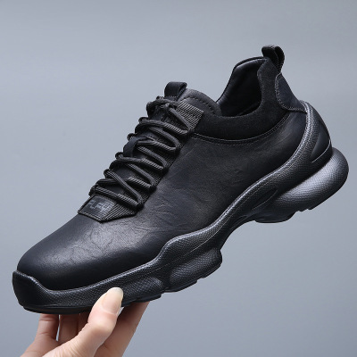 新爱i步真皮健步鞋户外运动越野跑鞋镂空透气休闲防滑登山徒步鞋