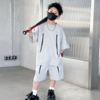 男童运动套装夏季2025新款男孩凉感短袖短裤两件套洋气儿童夏装潮