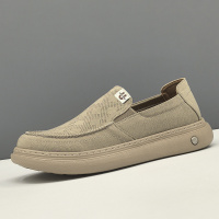 男士夏季透气一脚蹬懒人鞋男软底冰丝布鞋欧洲站男鞋小众休闲鞋男