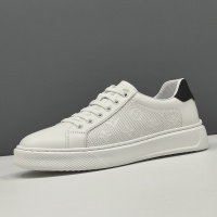 真皮板鞋男款潮流百搭欧洲站男士小白鞋轻奢一脚蹬懒人运动休闲鞋