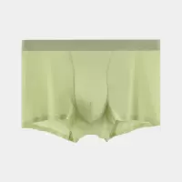 120D冰丝男士内裤厂家定制秋冬超薄无痕内裤平角速干四角裤头