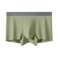 新款棉男生内裤透气纯色无痕大码四角裤中腰平角裤头内裤纯绵男款