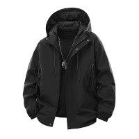 春秋季新款休闲夹克男士户外冲锋衣登山服纯侣外套潮