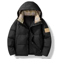 男士羽绒服秋冬季新款加厚连帽羽绒服青少年白鸭绒保暖休闲外套男