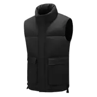 男装秋冬季立领外套羽绒马甲男加厚坎肩背心马夹可二开印