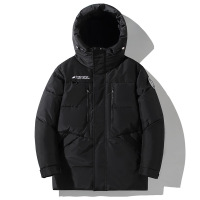 男装秋冬季连帽羽绒服中长款男士韩版加厚青少年迷彩情侣上衣外套