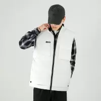 马甲男秋冬季情侣保暖棉服无袖背心美式潮牌上衣工装坎肩马甲男装