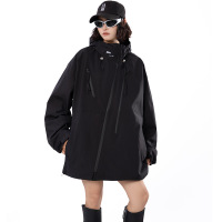 户外冲锋衣男女同款春秋季新款休闲风衣连帽上衣百搭潮牌时尚外套