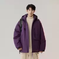 棉服男士外套秋冬季新款石墨烯加热保暖防水棉袄宽松加厚潮牌棉衣