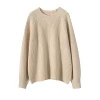 半高领山羊绒衫女针织打底衫宽松秋冬落肩套头长袖元宝针毛衣内搭