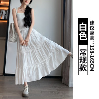 白色半身裙女夏季薄款新款高腰显瘦a字半裙长裙小个子蛋糕裙