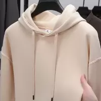 加绒重磅750克秋冬季棉质卫衣男士连帽落肩休闲宽松打底衫男