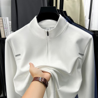 半拉链立领男士卫衣秋季新款时尚速干户外运动风骑行服打底衫