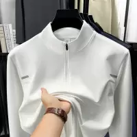 半拉链立领男士卫衣秋季新款时尚速干户外运动风骑行服打底衫