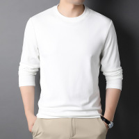 双面德绒圆领男士打底衫秋冬季新款青年纯色保暖长袖卫衣男