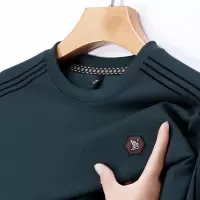 字母印花休闲长袖男卫衣春季新款直筒圆领打底衫男