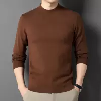 450克精纺澳毛羊毛衫男秋冬季国标抗起球4A级可机洗保暖男士毛衣