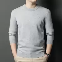 濮院羊毛衫秋冬新款450g羊毛男士羊毛衫圆领保暖加厚针织毛衣男