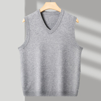 羊毛衫背心男士毛衣秋冬季新款V领套头打底羊毛衫男