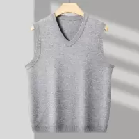 羊毛衫背心男士毛衣秋冬季新款V领套头打底羊毛衫男