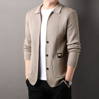 新款男士外套春秋季韩版潮流针织开衫男长袖外套男装毛衣