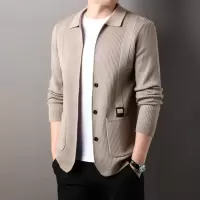 新款男士外套春秋季韩版潮流针织开衫男长袖外套男装毛衣